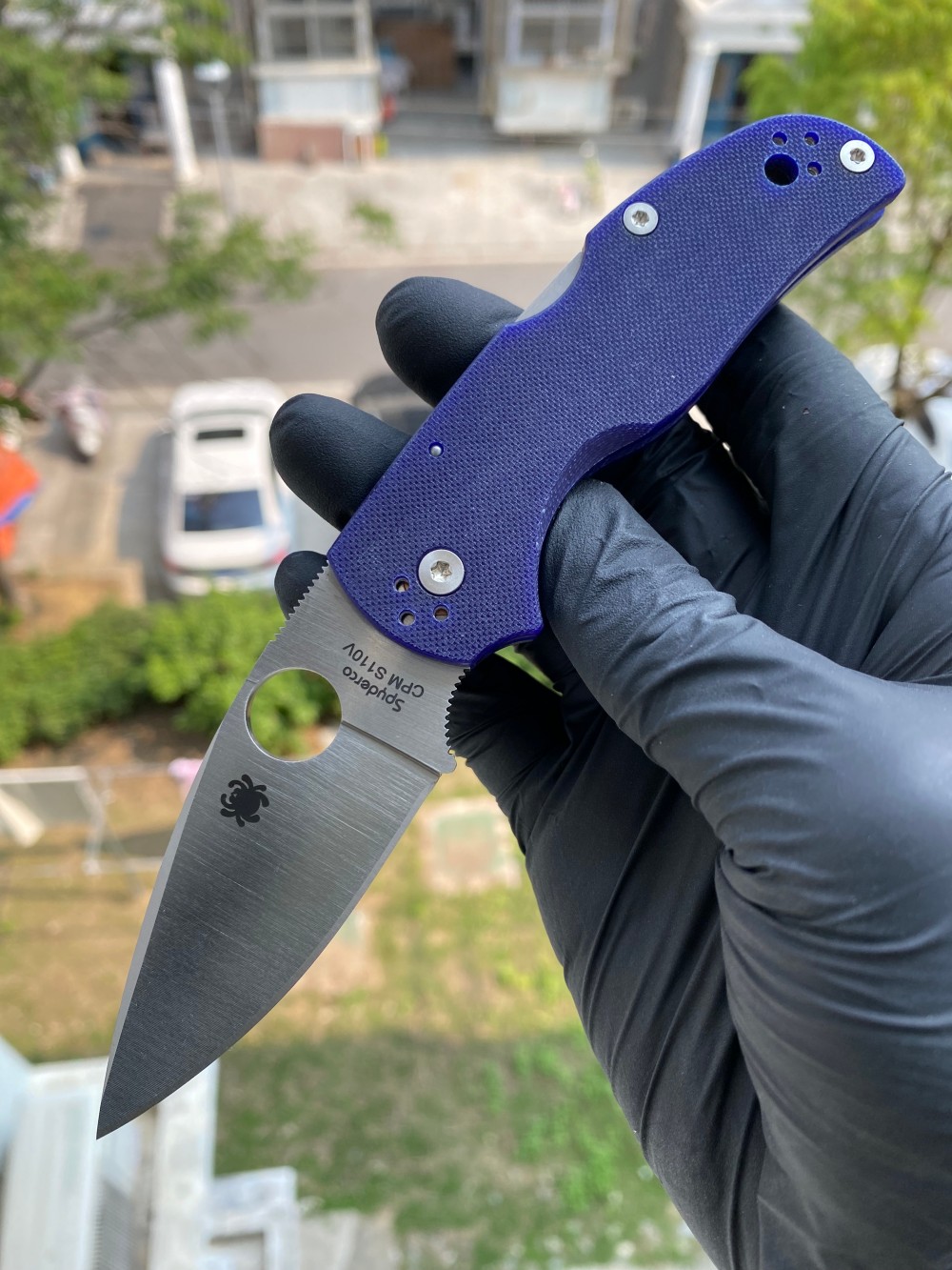 Spyderco C41GPDBL5 CPM S110V钢 G-10手柄 深蓝色 1620