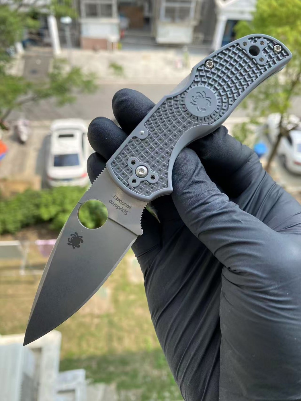 Spyderco  C41PGY5  Maxamet®钢  FRN尼龙手柄   灰色  1440