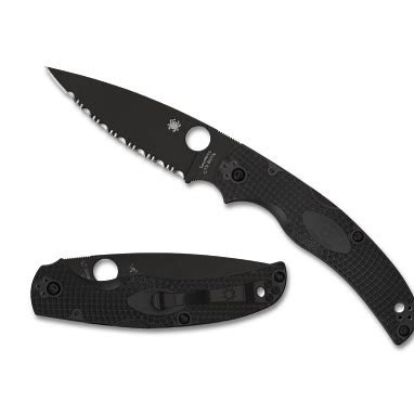 Spyderco  C244SBBK  CTS-BD1N钢   FRN尼龙手柄   黑色   1350