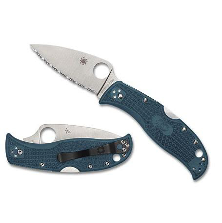 Spyderco  C262SBLK390   K390钢  FRN尼龙手柄  蓝色 1170