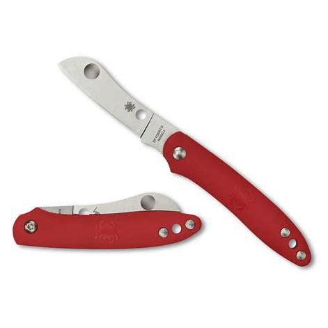 Spyderco  C189PRD   Roadie   N690Co钢   FRN尼龙手柄  红色  405