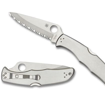 Spyderco  C10S    Endura 4   VG-10钢  不锈钢手柄   银色  900