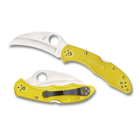 Spyderco  C106PYL2   Tasman Salt 2钢   FRN尼龙手柄   黄色 810