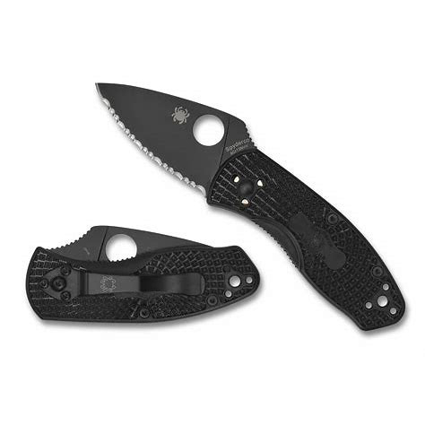 Spyderco   C148PBBK   Ambiachi  8Cr13MoV钢   FRN尼龙手柄   黑色  315