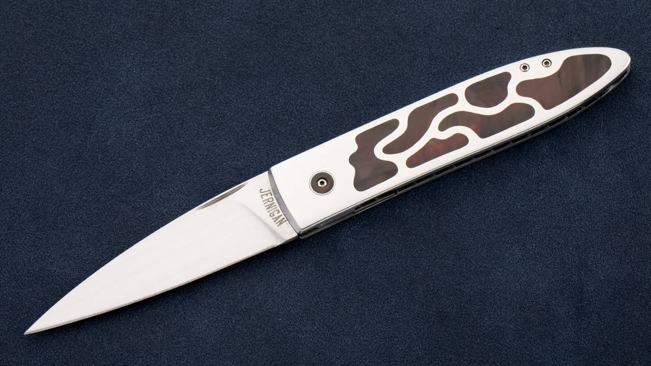 美国刀匠协会名匠史蒂夫.杰尼根 极地之夜 ATS34不锈钢 416不锈钢柄