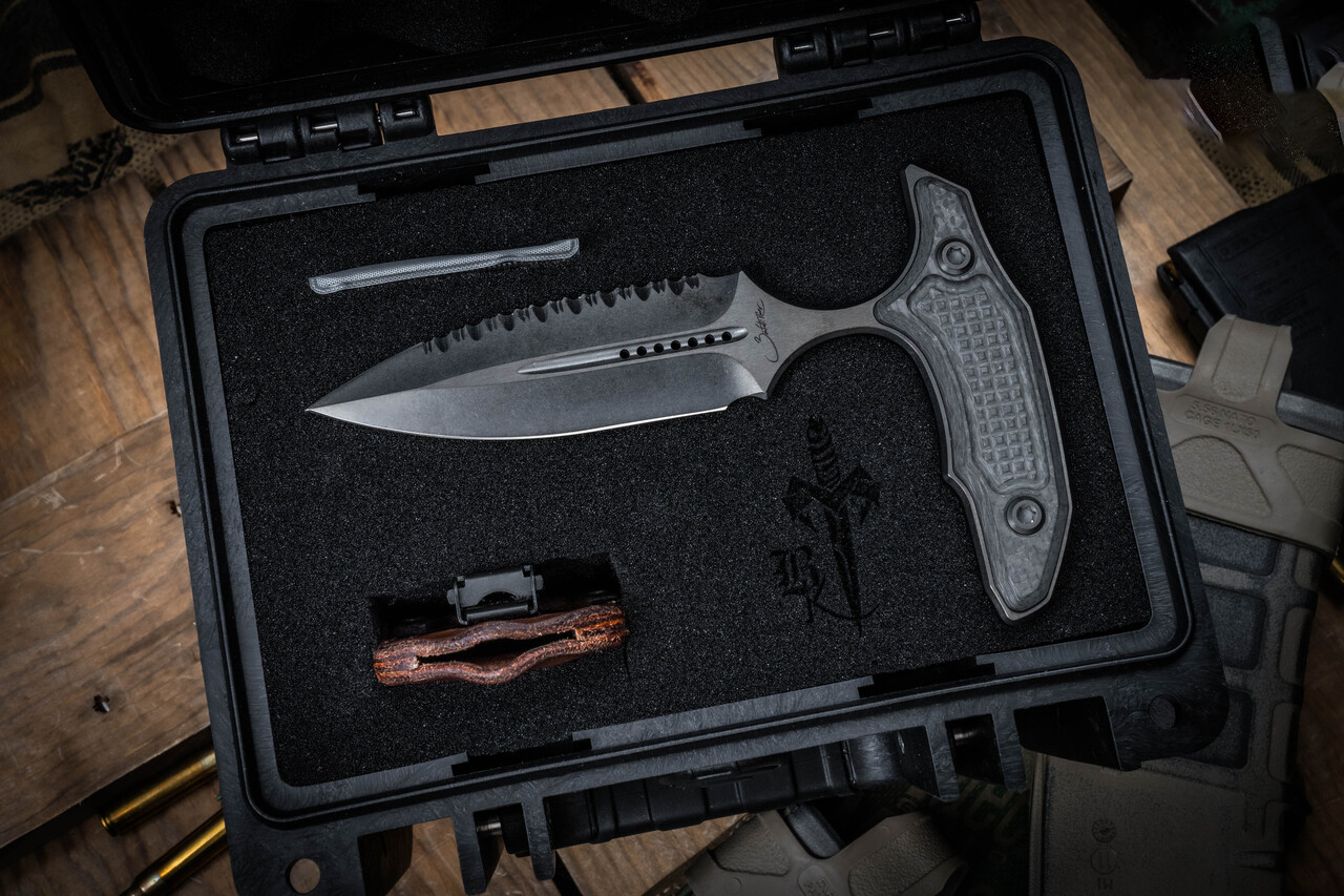 Marfione Custom/Bastinelli M390钢 钛手柄 EK-1796 钛黑色 23500