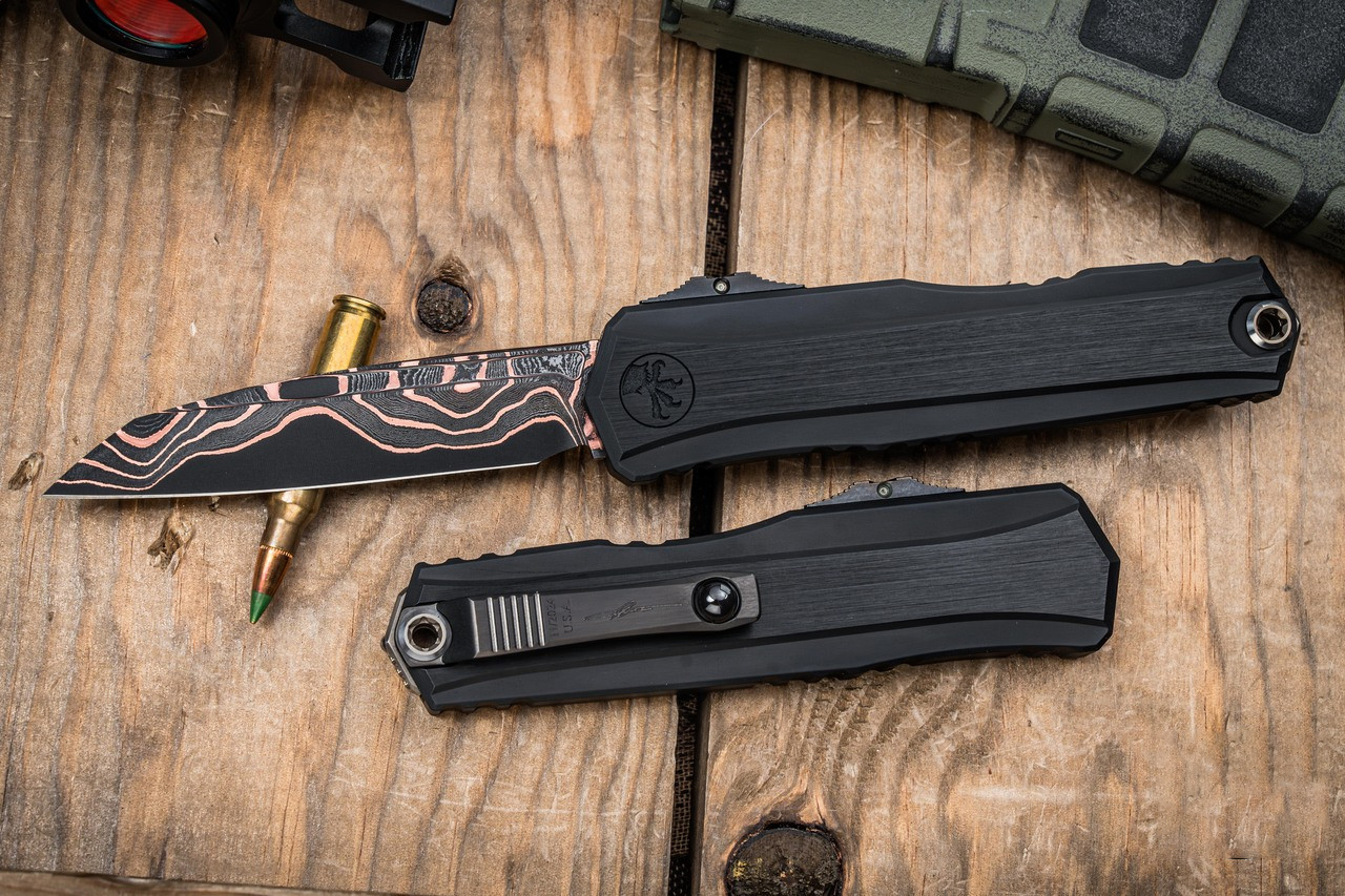 Microtech/Marfione Select Cypher II OTF大马士革钢M390MK手柄 MCT1241-16MS2 黑色 13500