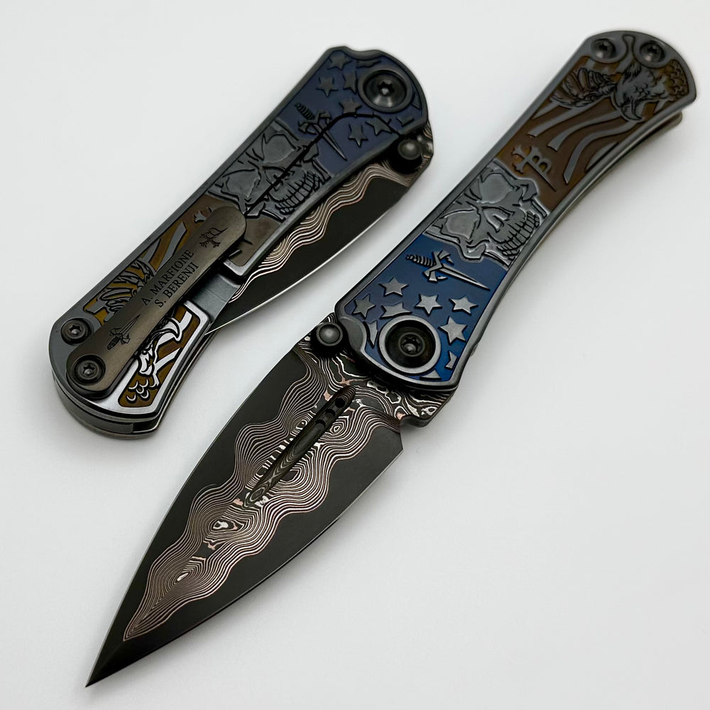 Borka Blades & Marfione 定制SBF Zulu M390钢 钛手柄 钛原色 64350