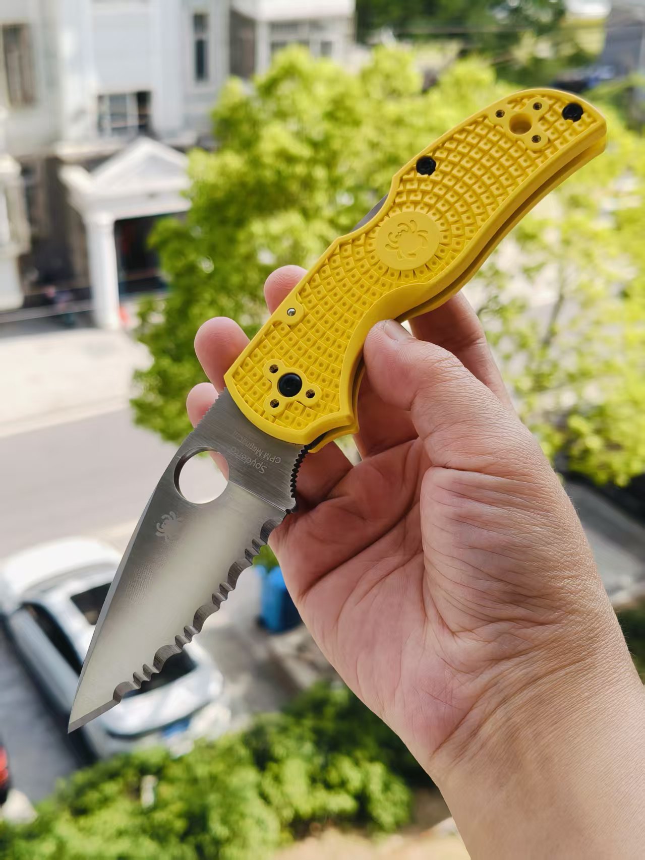 Spyderco C41SYL5 Native 5 CPM-MagnaCut钢  FRN尼龙手柄   黄色 1170