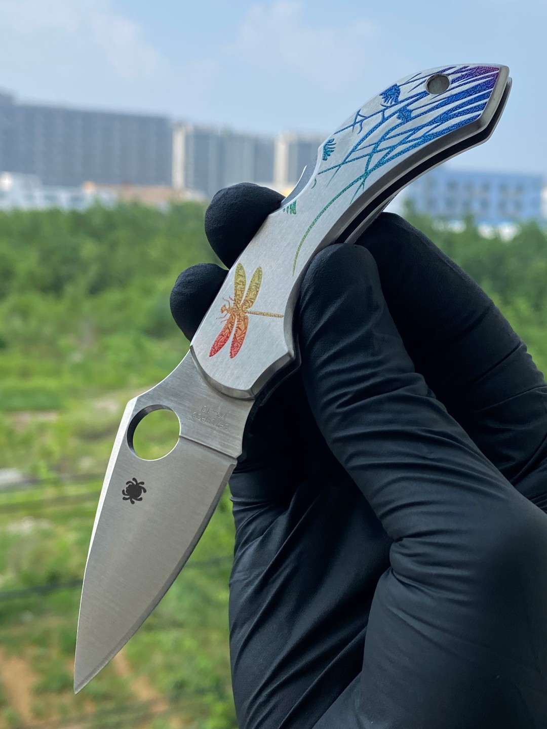 Spyderco C28PT  Dragonfly  VG-10钢  不锈钢手柄  银色 810