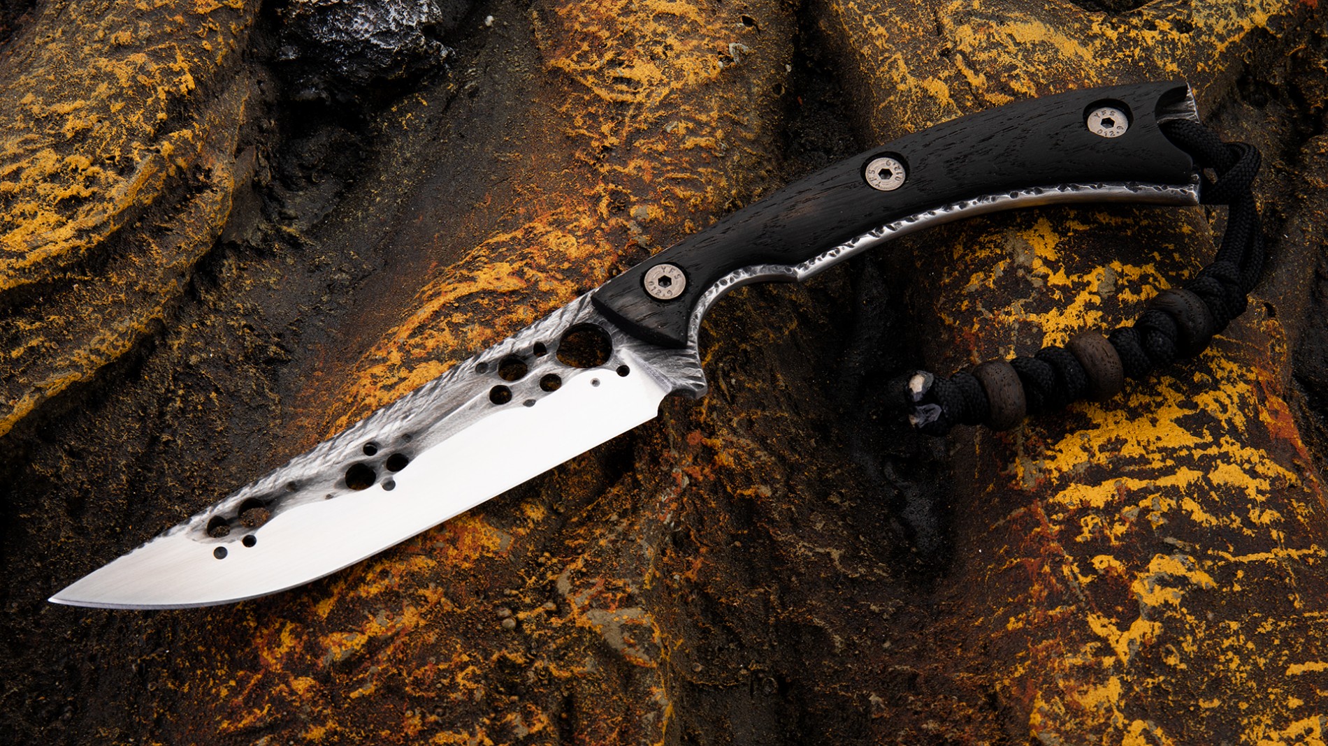 美国 查德 基梅尔 山峰猎刀 全碳钢 乌木手柄