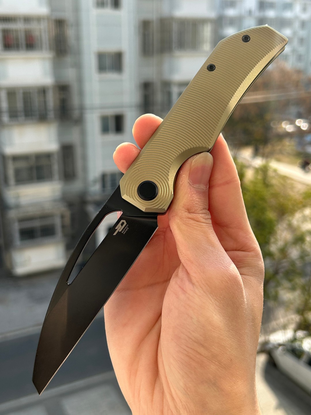 BESTECH TAIBAN MagnaCut钢 钛手柄 BT2503B 青铜色 1880