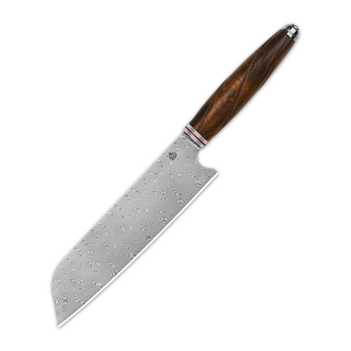 QSP Kitchen Knife Mulan系列 7英寸大马士革钢 沙漠铁木柄 QS-KK-002B 木色 1300