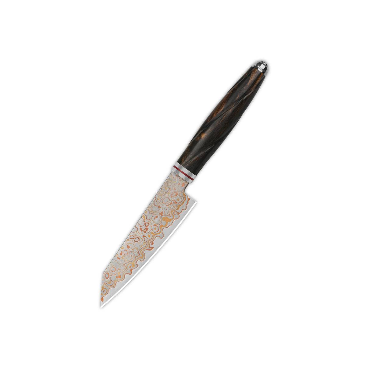 QSP Kitchen Knife Mulan系列 4英寸大马士革钢 沙漠铁木柄 QS-KK-005C 黑木色 850