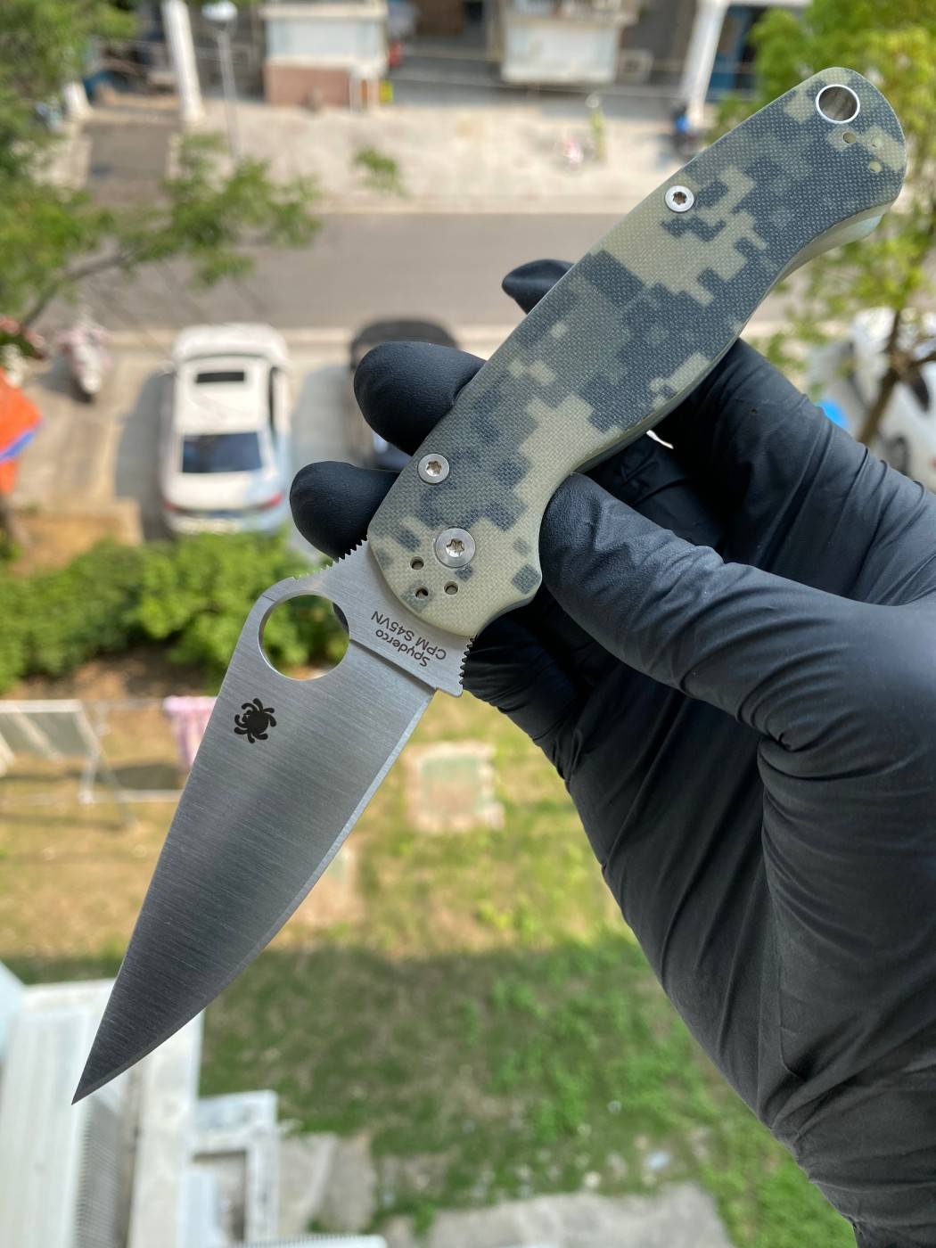 新版本 Spyderco C81GPCMO2 S45VN钢 G10柄 1350