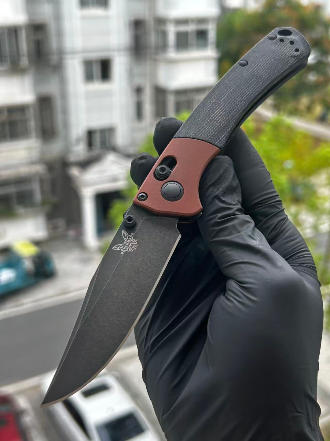 Benchmade Mini Crooked River，CPM-MagnaCut钢，铝+米卡塔柄，15085BK-04，2649