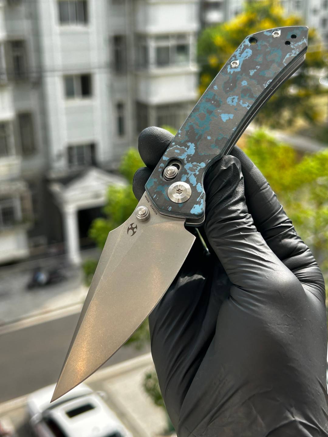 KANSEPT Fenrir CPM S35VN钢 碳纤维手柄 K1034V2 蓝色 1580