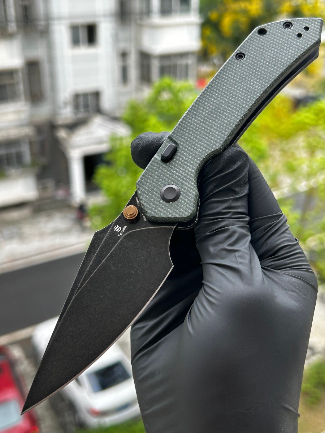 Tenable knives Fenrir Nitro-V钢 米卡塔柄 B1034H4 绿色 450