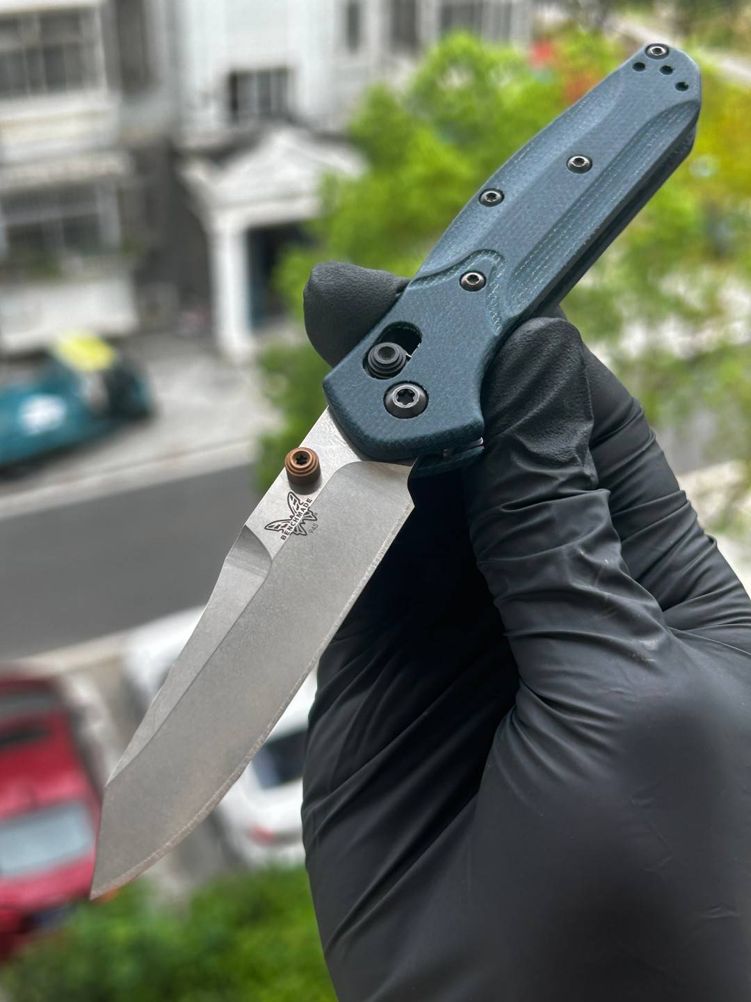 Benchmade Mini Osborne M390钢 米卡塔柄 945-04 蓝色 2299