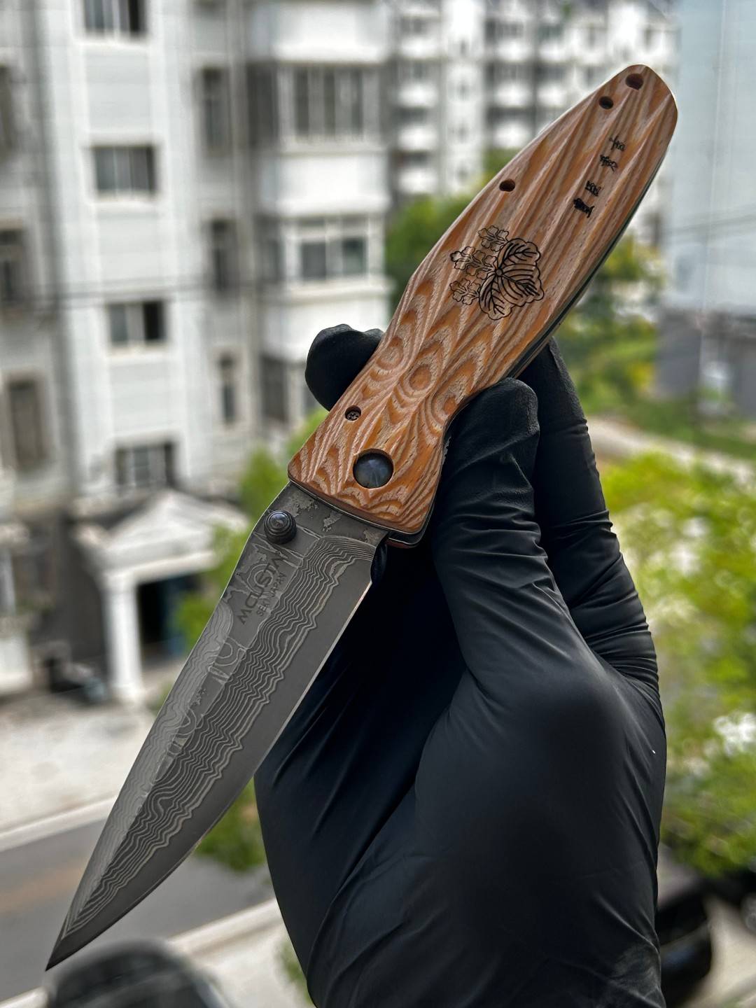 Mcusta Knives MC-0182D 丰臣秀吉 VG10核芯大马士革钢 木柄 1280