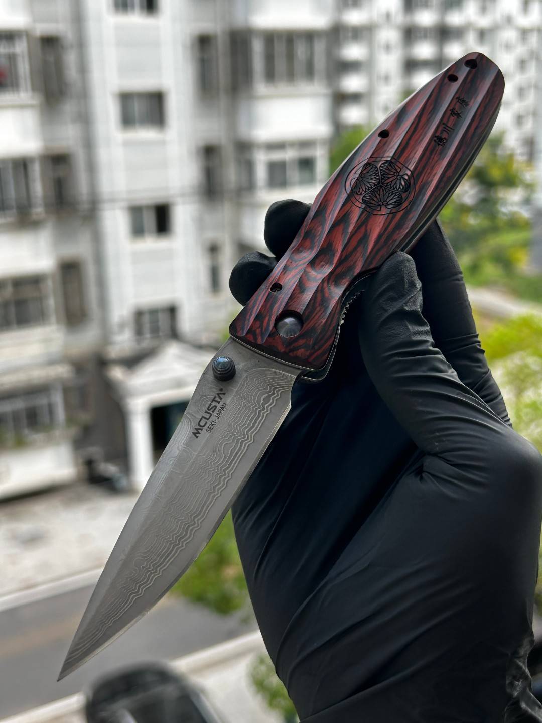 Mcusta MC-0183D 德川家康 VG10核芯大马士革钢 木柄 1280