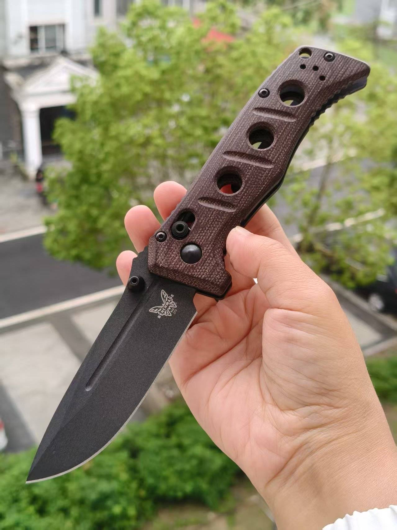 【售完】 Benchmade Mini Adamasi CPM-CUWEAR钢 米卡塔柄 273K-2201 2022年Shot Show 限量版 1500