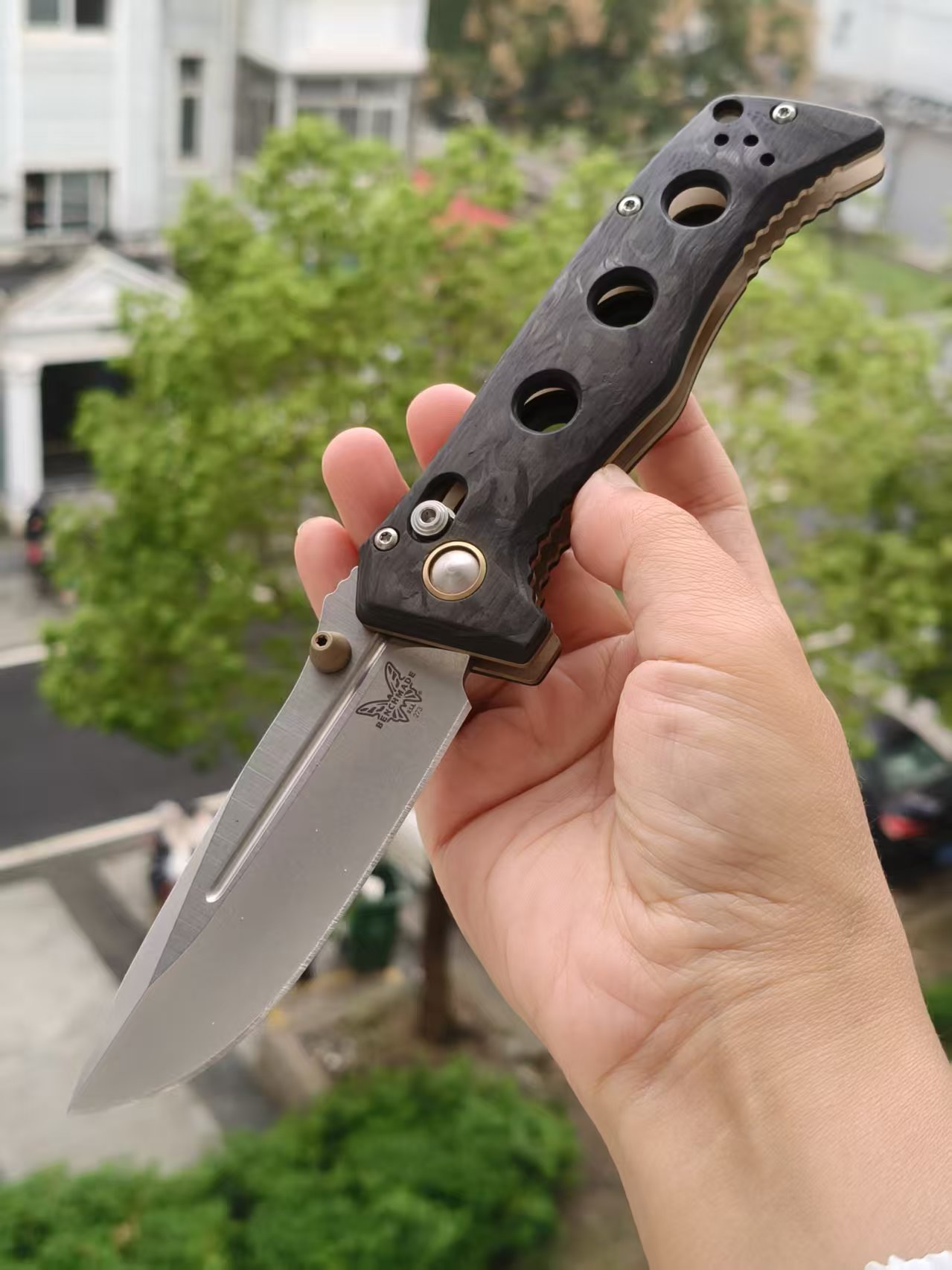 【寄售】 Benchmade mini Adams CPM-MagnaCut钢 碳纤维柄 273-03 黑色 2000