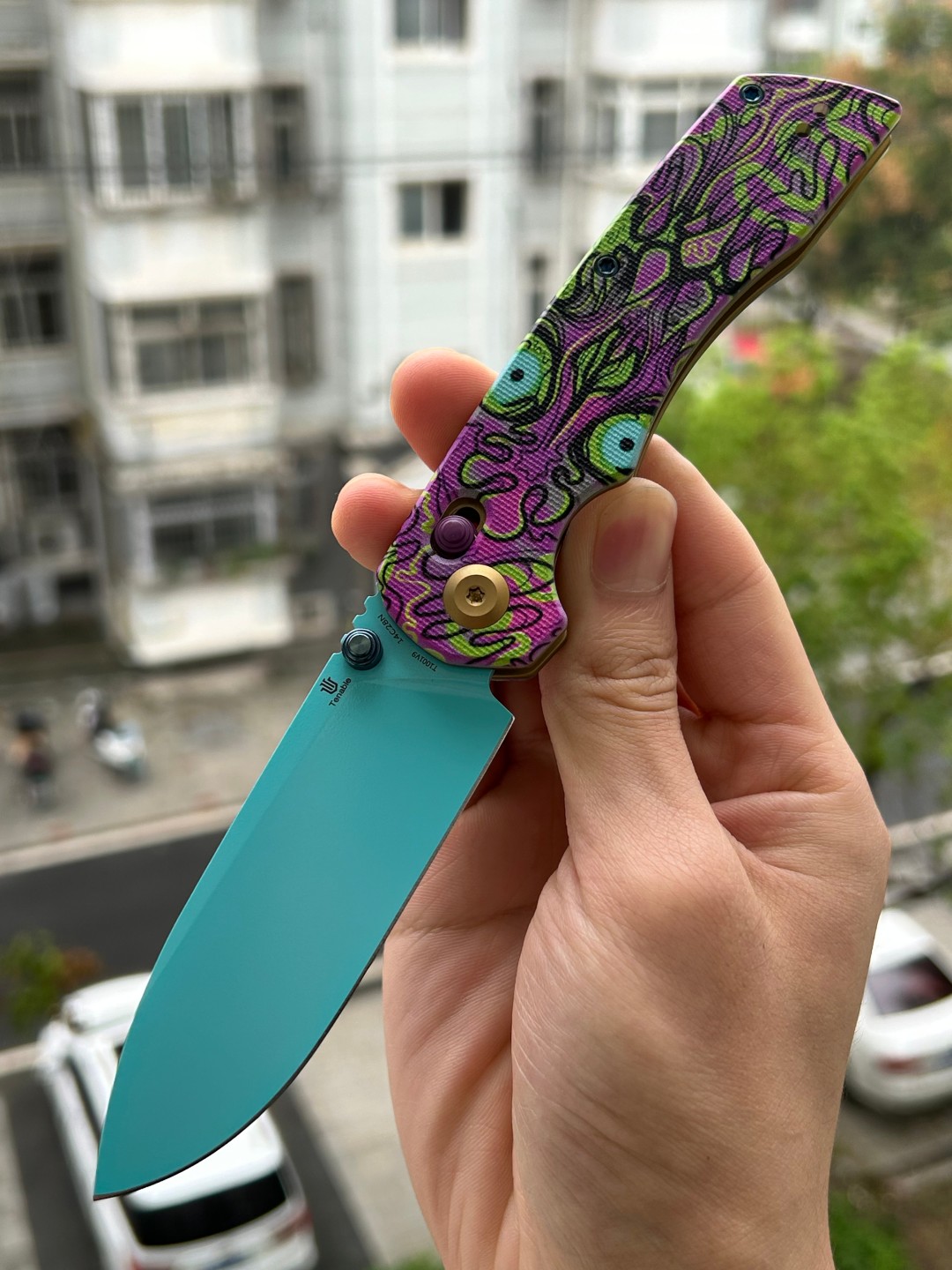 Tenable Kryo 14C28N钢 G10手柄 T1001V9 蓝色 480