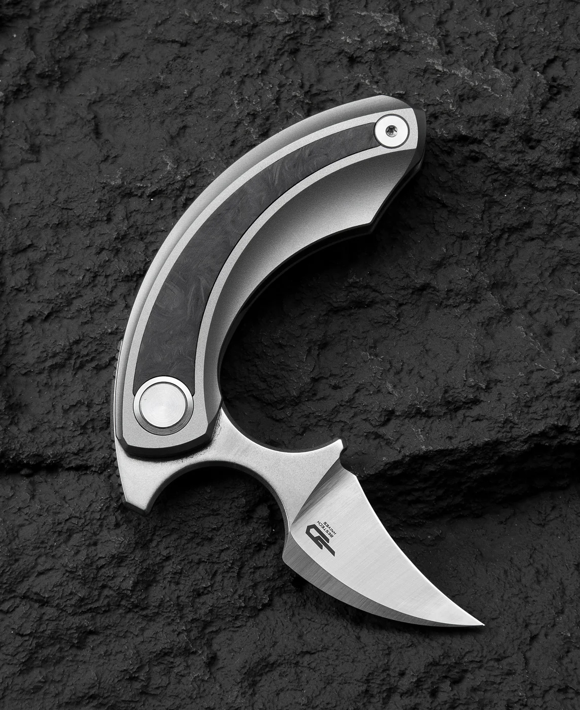 BESTECH STRELIT M390钢 钛+碳纤维手柄 BT2103M 灰色 1600