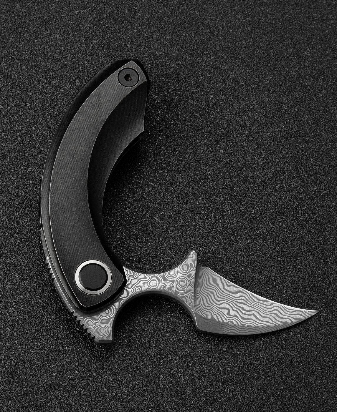 BESTECH STRELIT 大马士革钢 钛手柄 BT2103H 钛黑色 1200