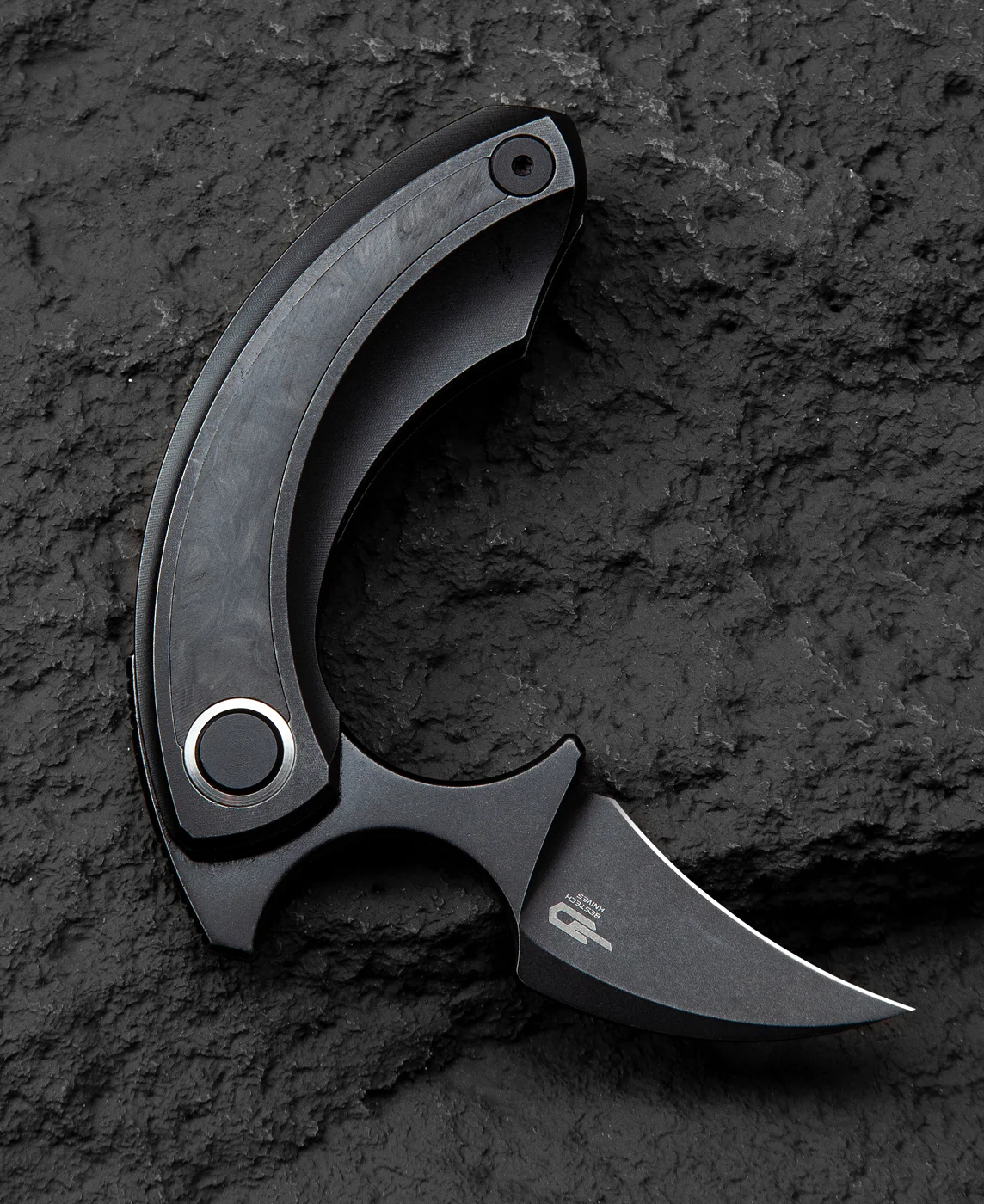 BESTECH STRELIT M390钢 钛+碳纤维镶嵌手柄 BT2103L 黑色 1600