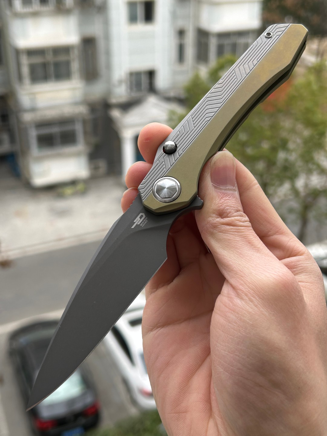 BESTECH WET NELLIE MagnaCut钢 钛手柄 BT2505D 灰色+青铜色 1880