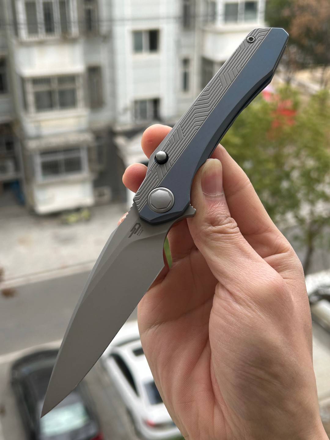 BESTECH WET NELLIE MagnaCut钢 钛手柄 BT2505A 蓝色+灰色 1880