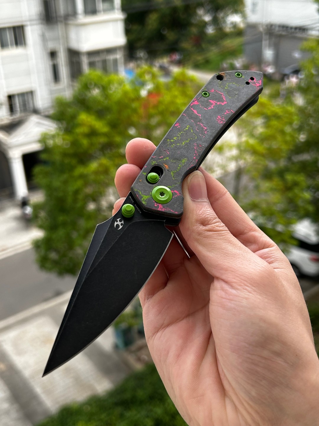 Kansept Fenrir CPM S35VN钢 碳纤维手柄 K1034V4 迷彩色 1600