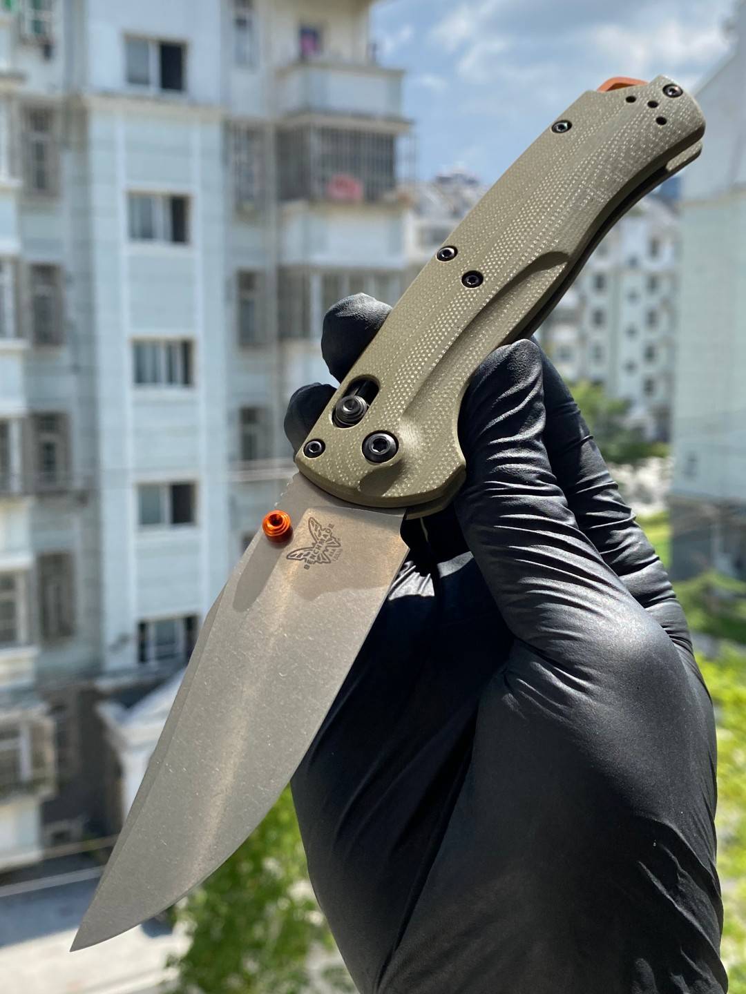Benchmade Hunt Taggedout Elmax钢 Grivory 手柄 15536 棕褐色 1749