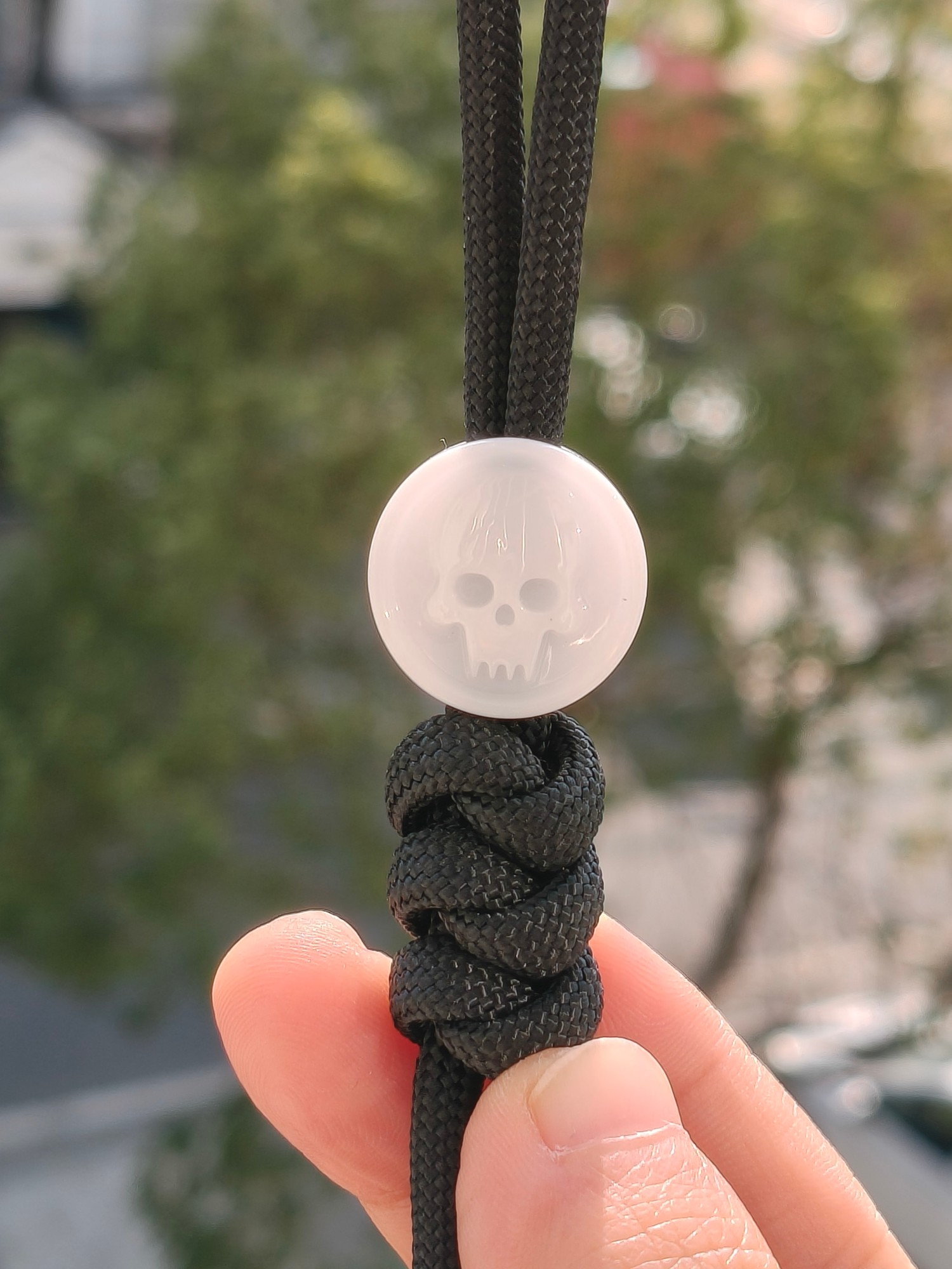 SSD工作室 白色树脂刀坠骷髅挂件