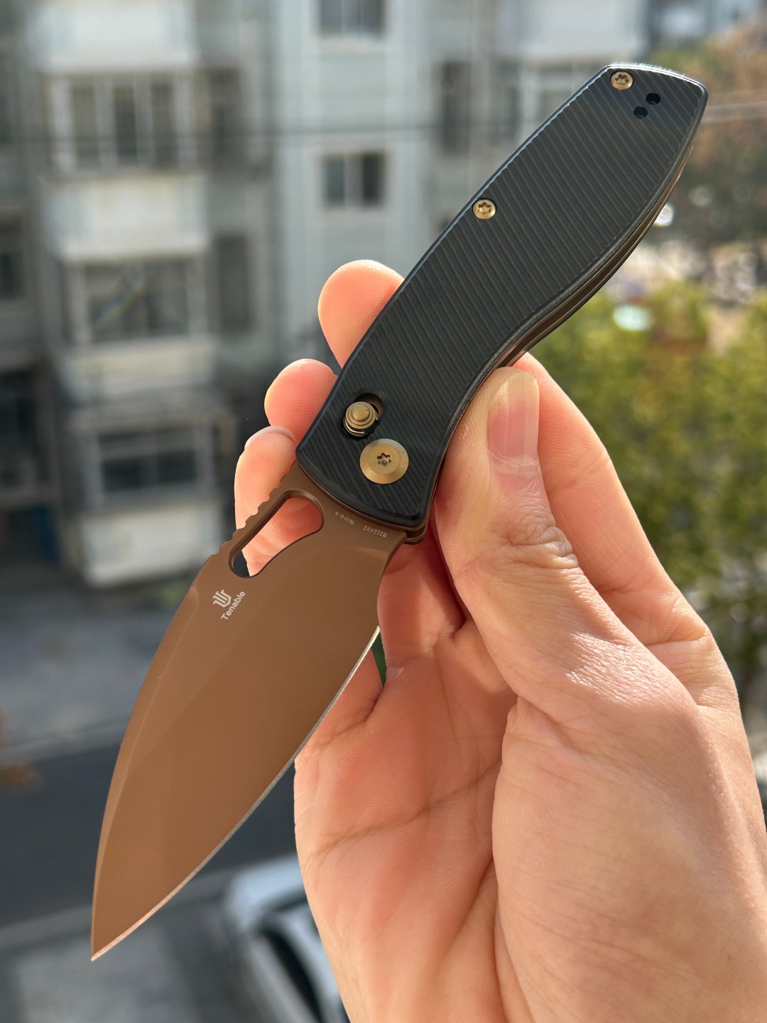 Tenable Heron Nitro-V钢 铝制手柄 B2124V2 黑色 500