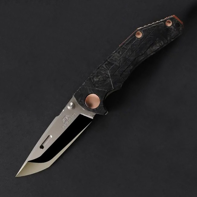 Rockstead REN-ZDP 日本花田洋 ZDP-189钢 錬 钛+脂肪纹碳纤维柄