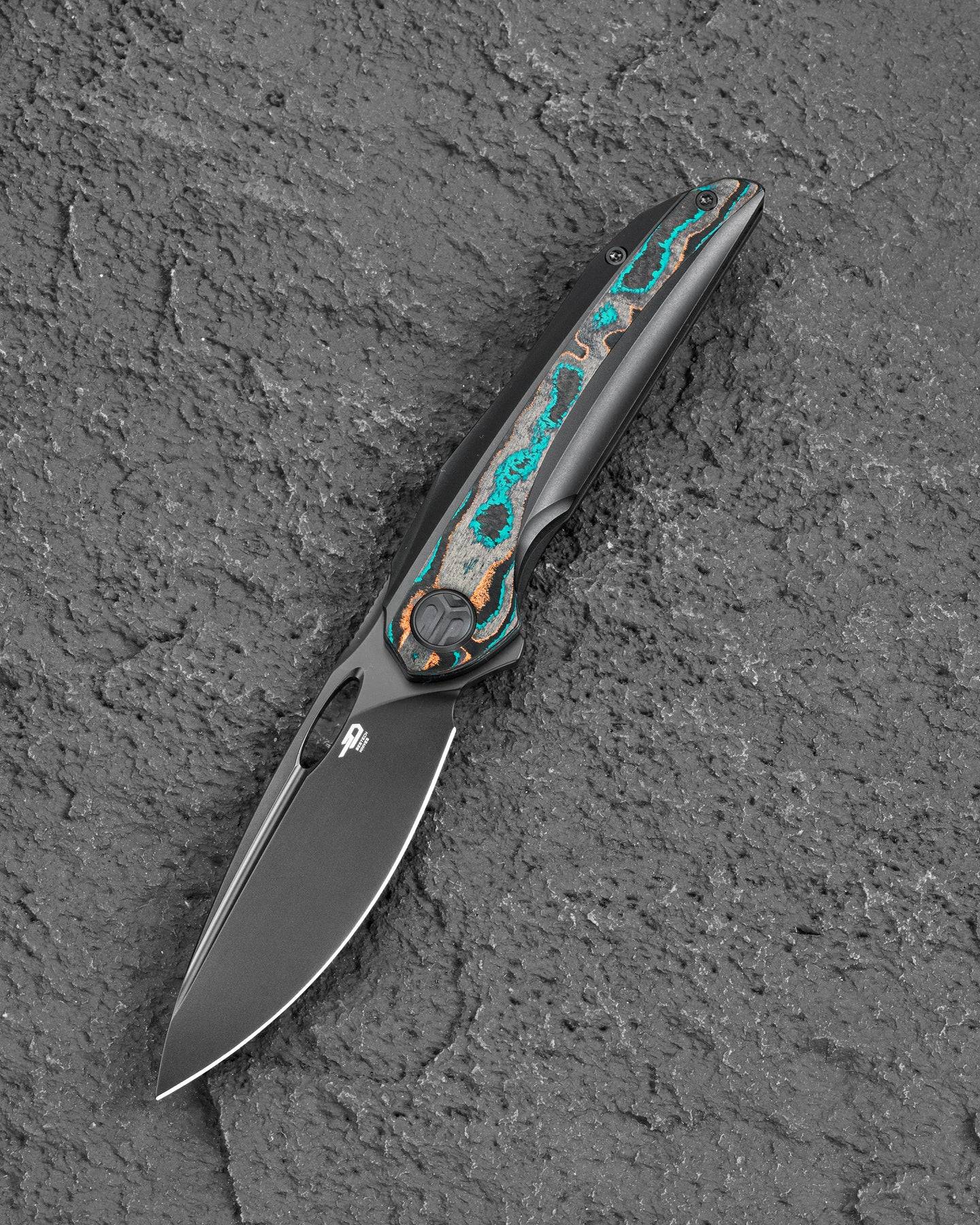 BESTECH SENU S90V钢 钛合金手柄 BT2601D 黑色 2142