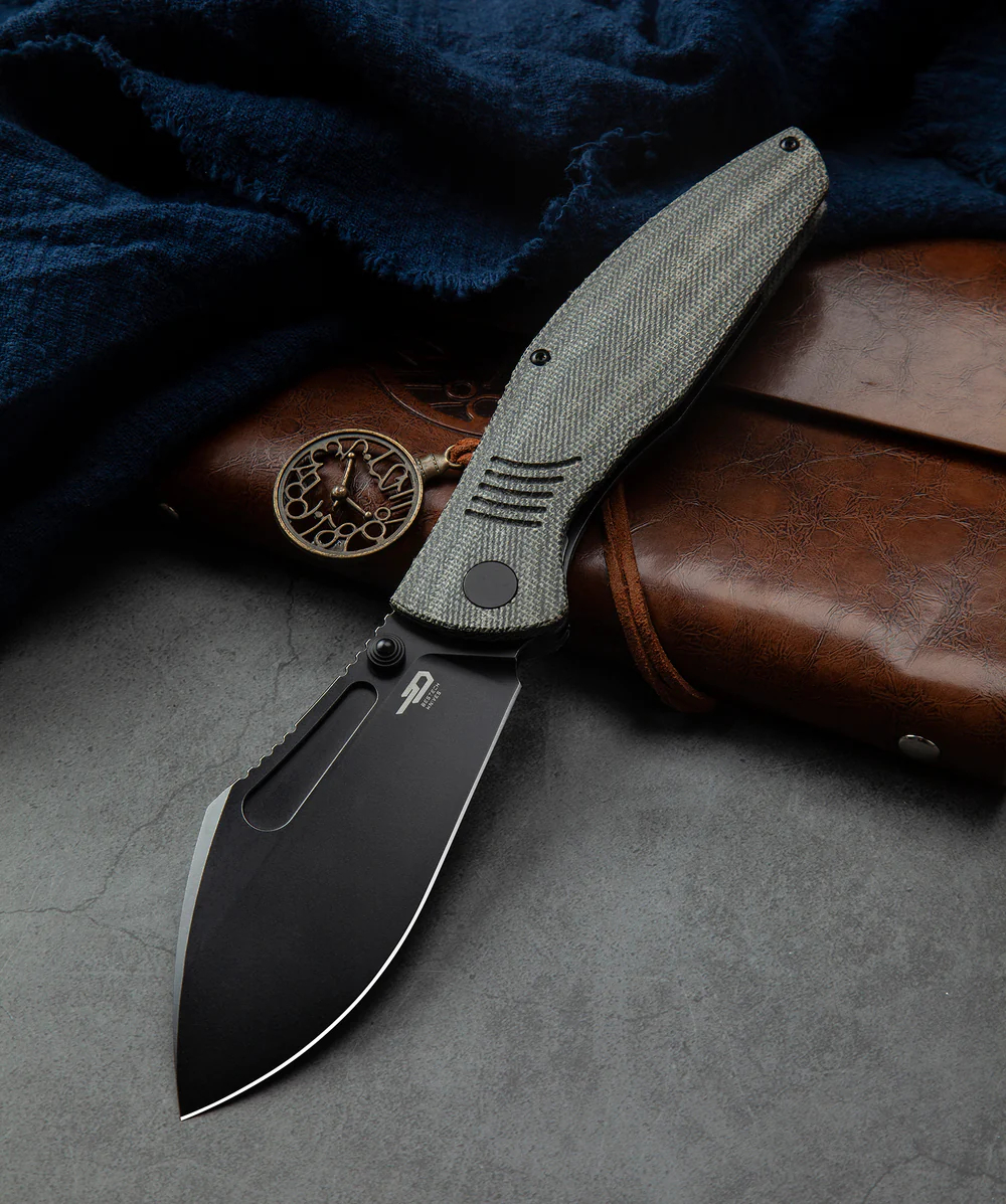 BESTECH LOCKNESS M390钢 Micarta+钛合金手柄 BT2205F 深绿色 2198