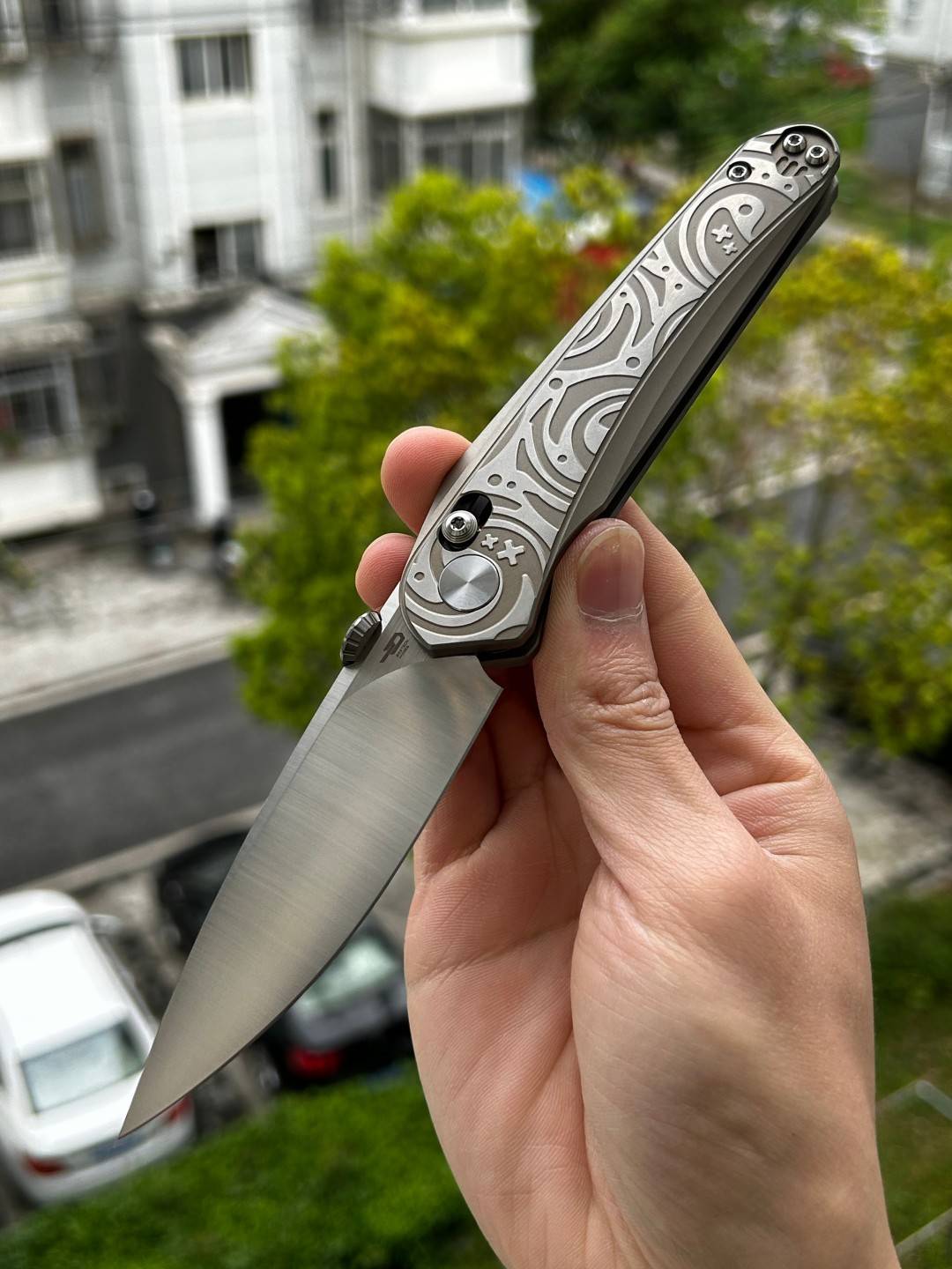 BESTECH MOTHUS M390钢 钛合金手柄 BT2206B 浅青铜色 2079