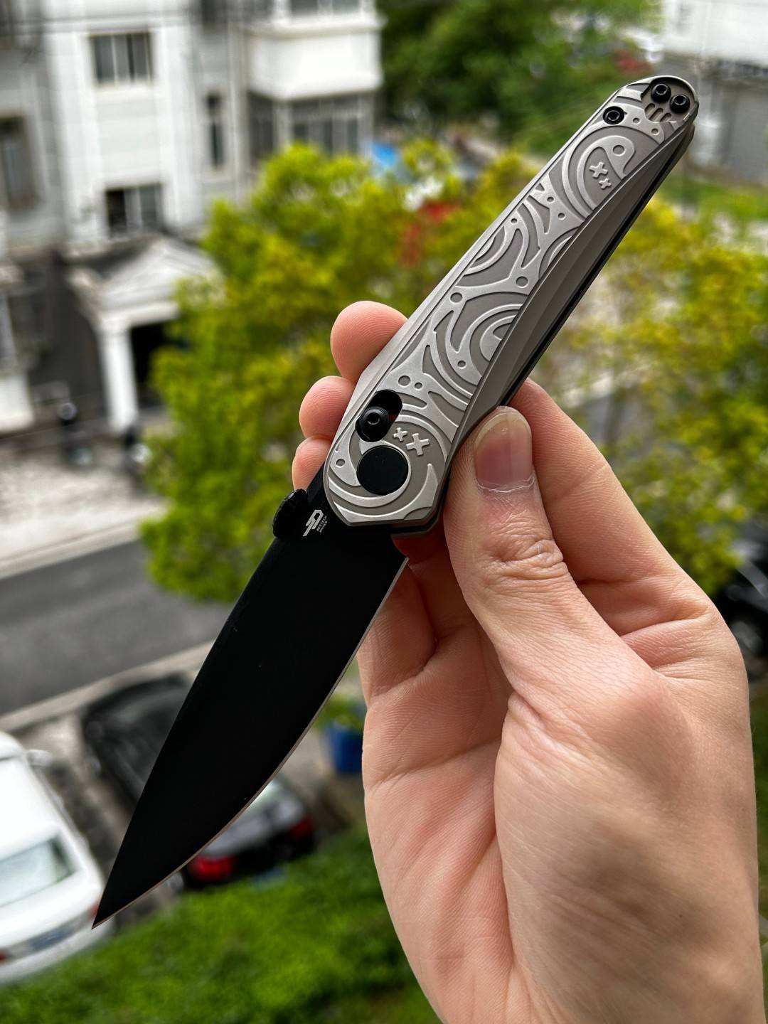 BESTECH MOTHUS M390钢 钛合金手柄 BT2206C 浅青铜色 2135