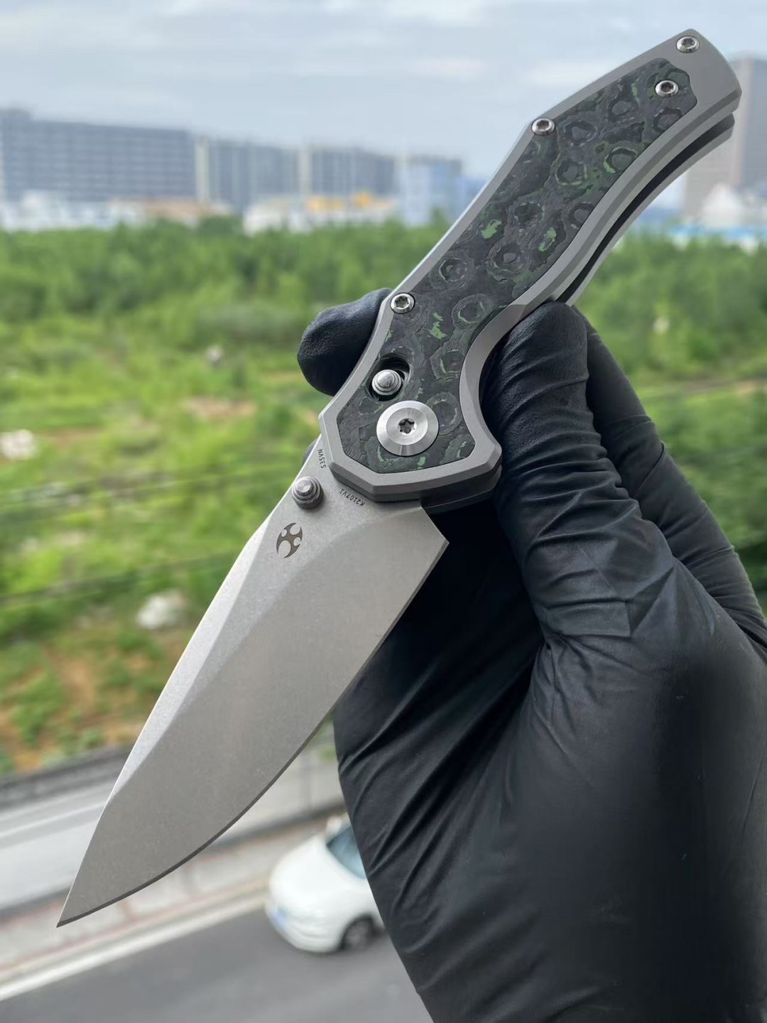 【特惠】KANSEPT Apollo CPM S35VN钢 钛+脂肪碳手柄 K2107V1 绿色 原价1499 特惠799