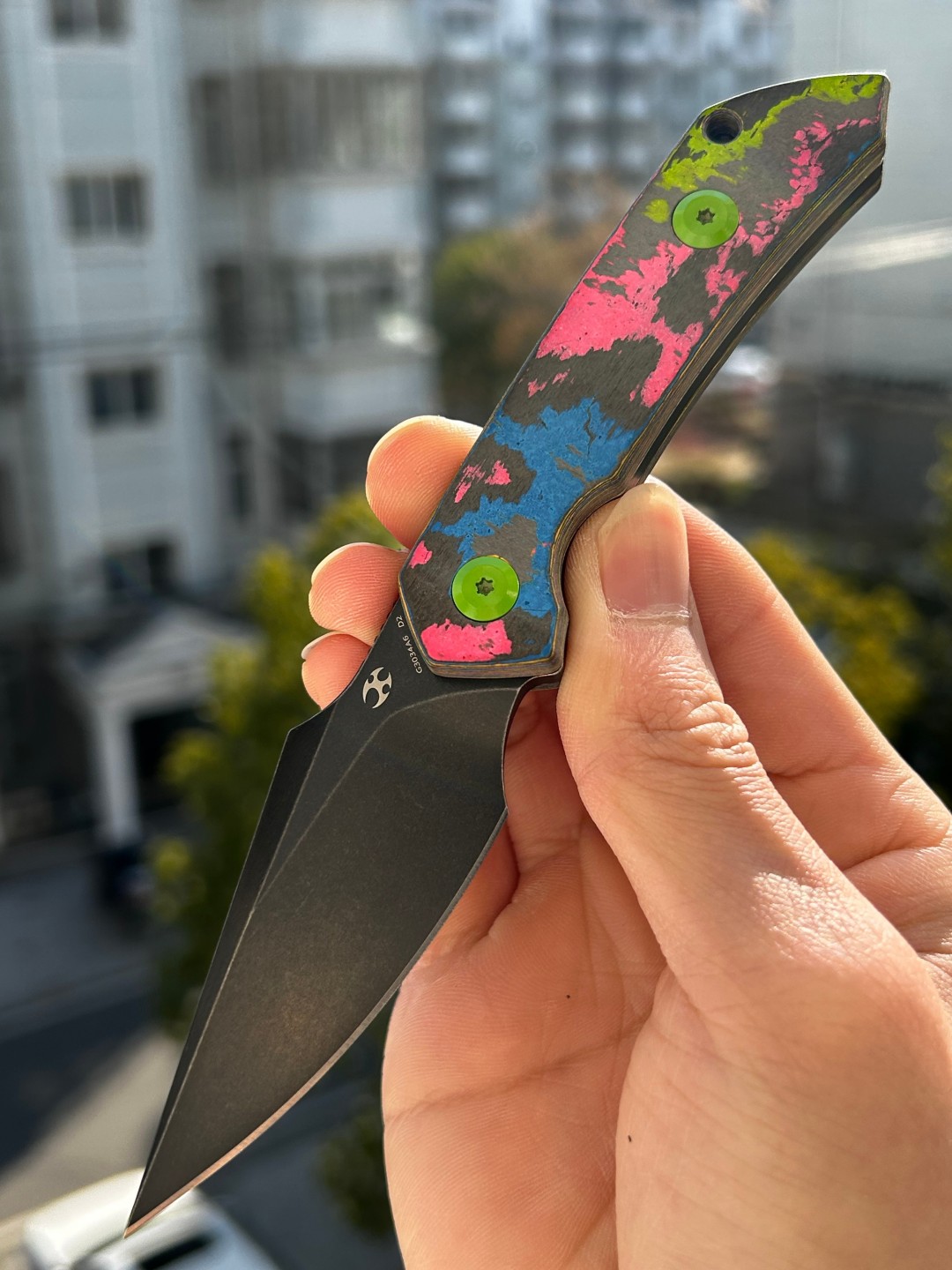 Kansept  Fenrir D2钢 碳纤维手柄 G3034A6 迷彩色 699