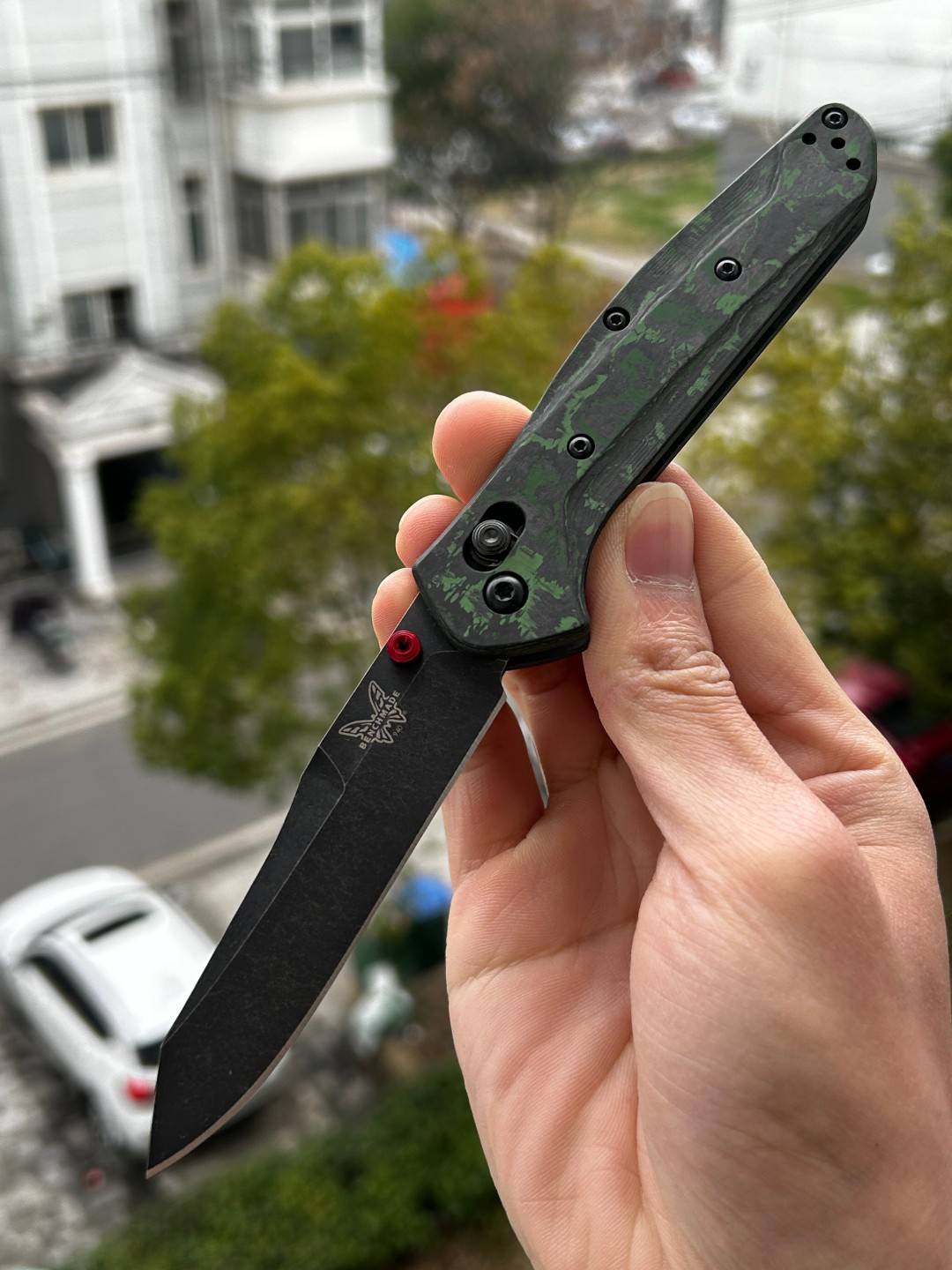 Benchmade Osborne MagnaCut钢 碳纤维柄 CU940-BW-MAG 3899 定制版