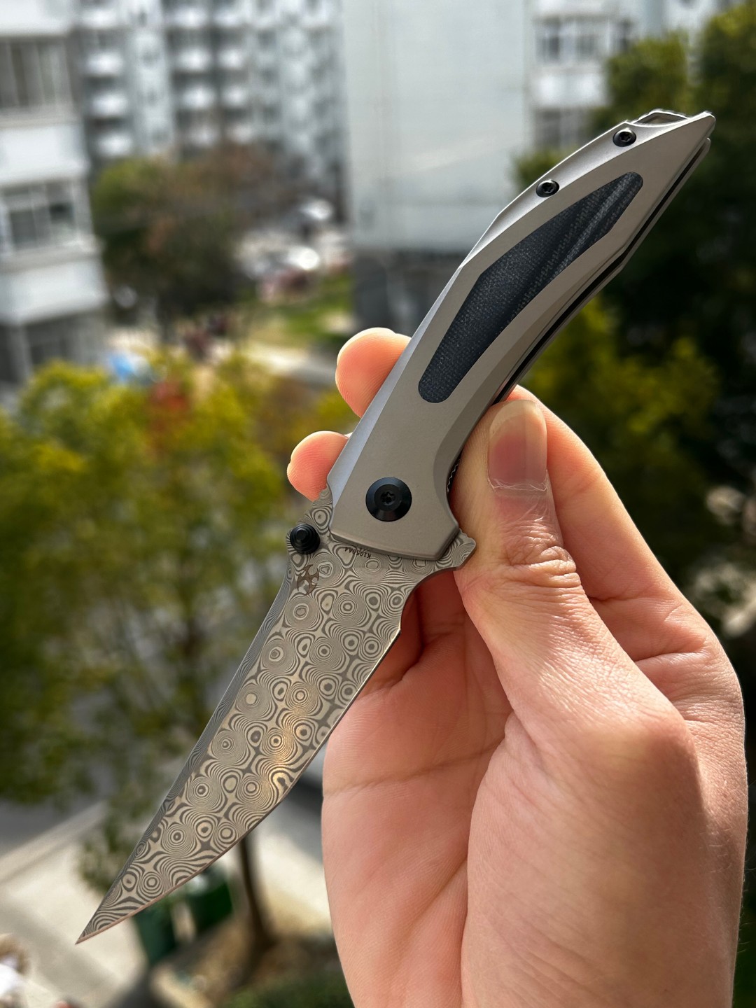 19【特惠】Kansept K1056A4  Baku 大马士革钢 钛合金柄 原价1260 特惠530