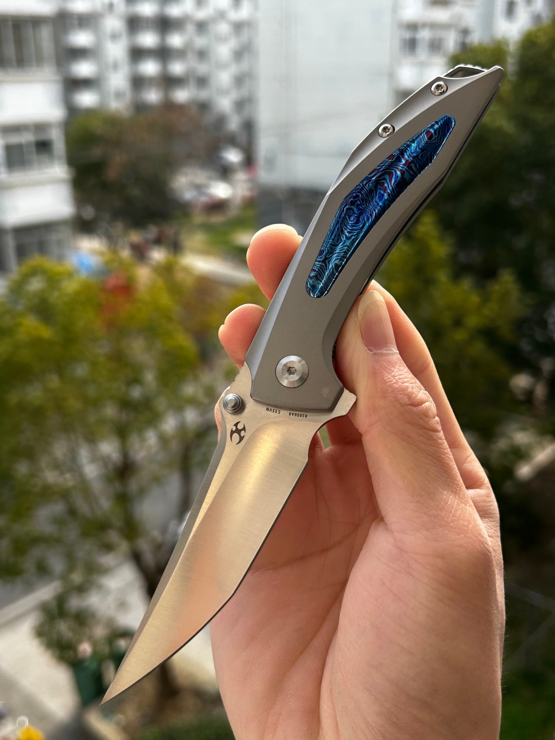 1【特惠】Kansept K1056A8 Baku CPM-S35VN钢 钛合金镶嵌钛马 原价1750 特惠750