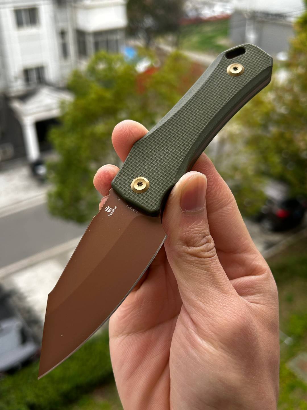 Tenable Loki D2钢 G10手柄 G1058A3 橄榄绿色 349