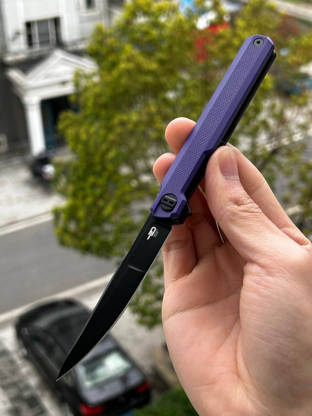 BESTECH DUOZ 14C28N钢 G10手柄 BG65E 紫色 335