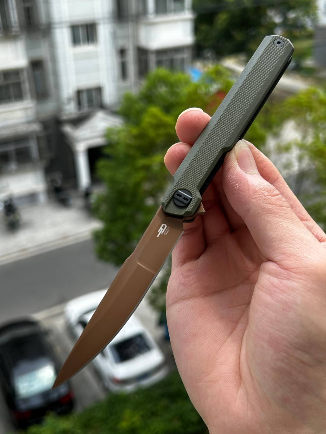 BESTECH DUOZ 14C28N钢 G10手柄 BG65F 绿色 335